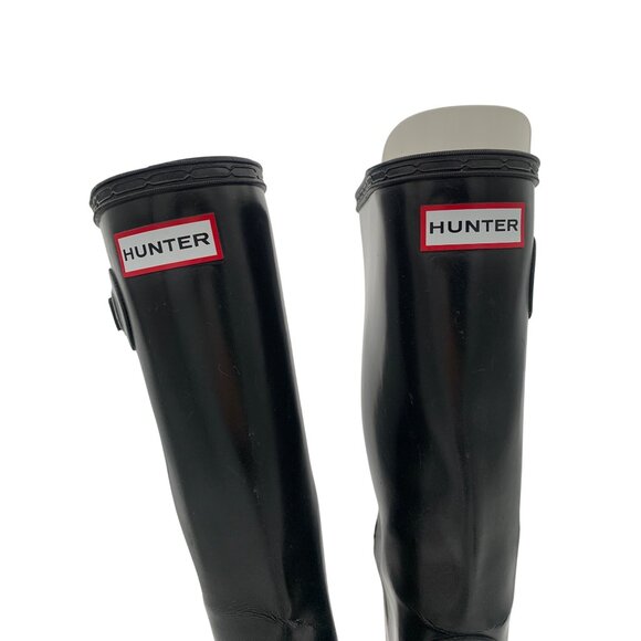 Women’s Hunter Black Rain Boots Size 7 - Picture 5 of 14